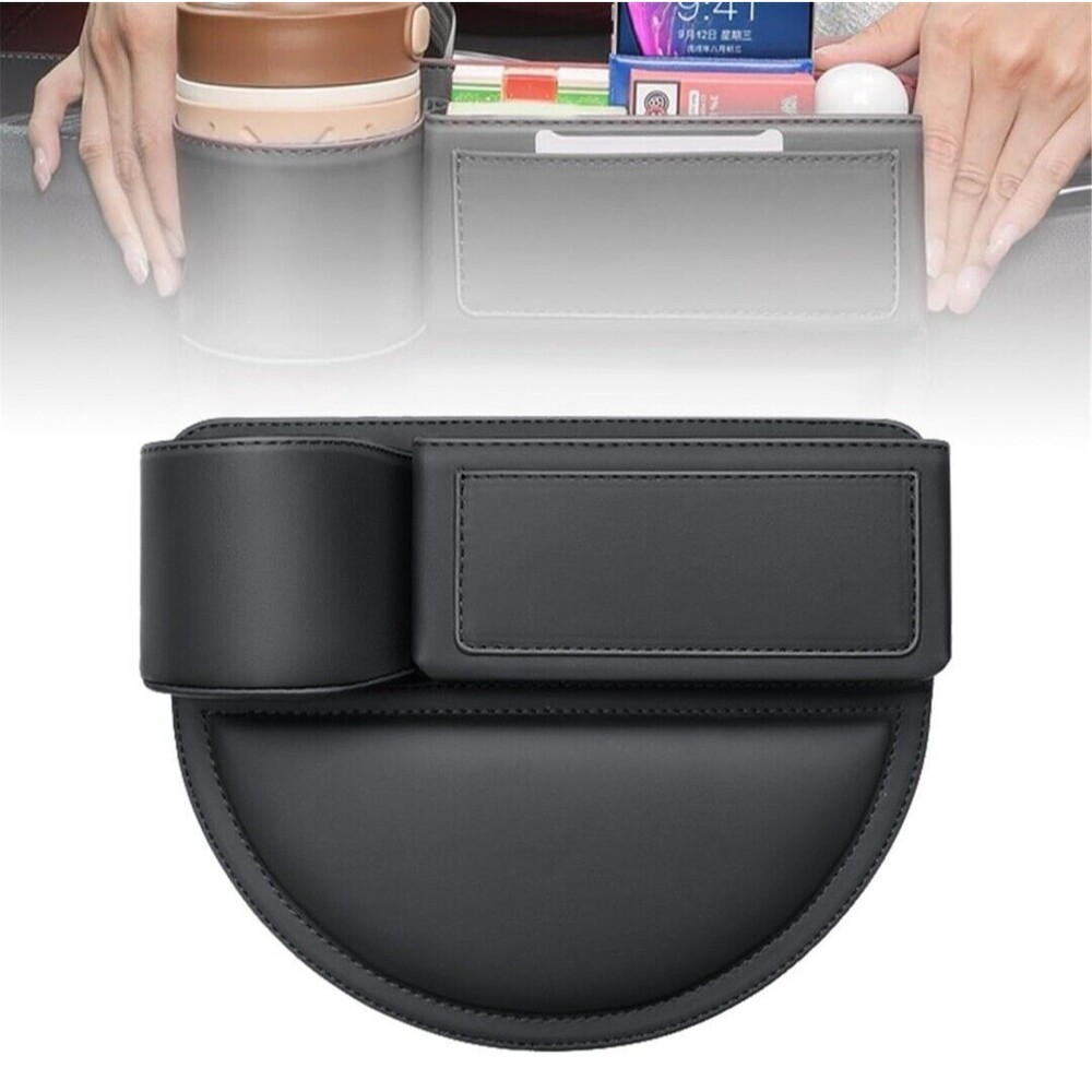 Car Leather Cup Holder Gap Bag - Car Seat Gap Filler